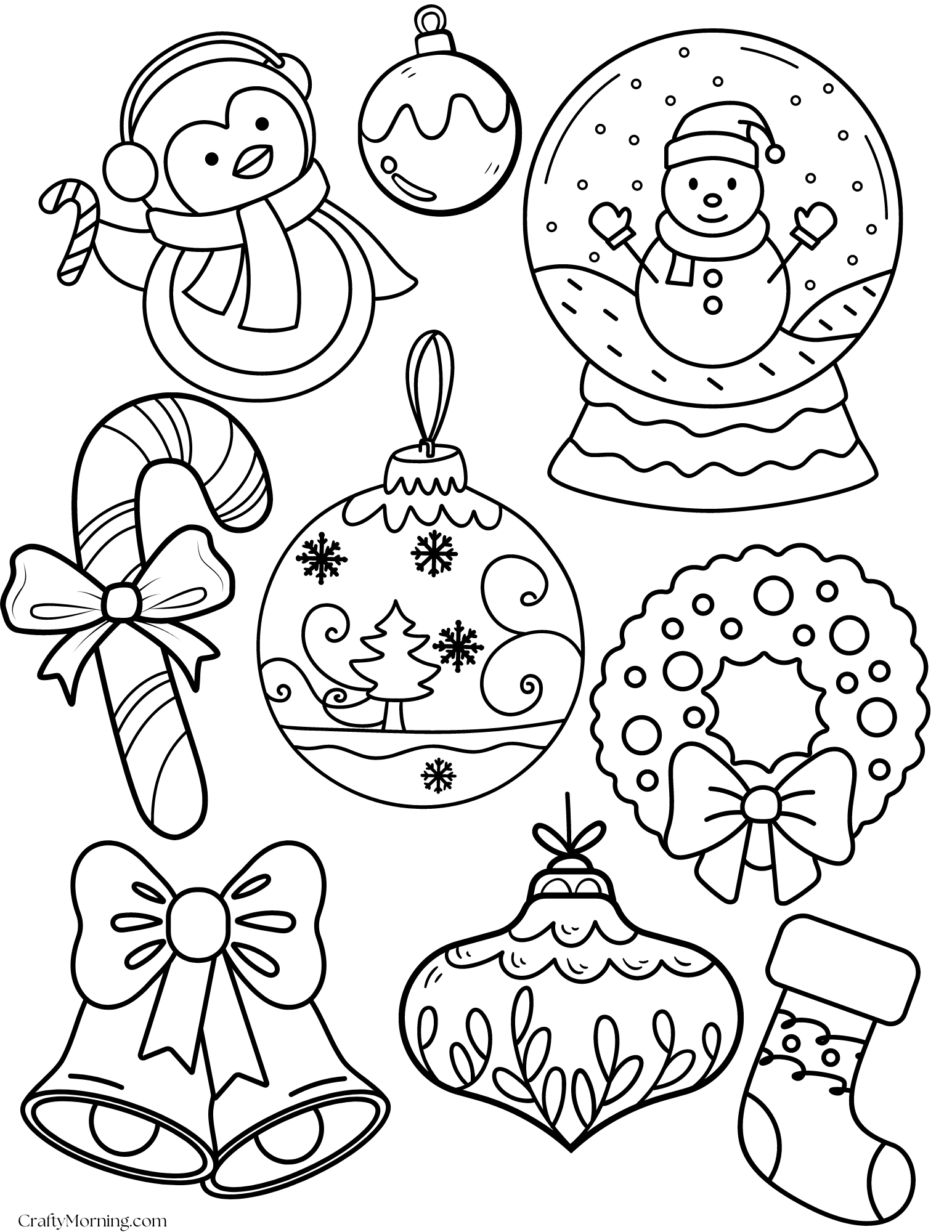 free printable christmas coloring pages - crafty morning